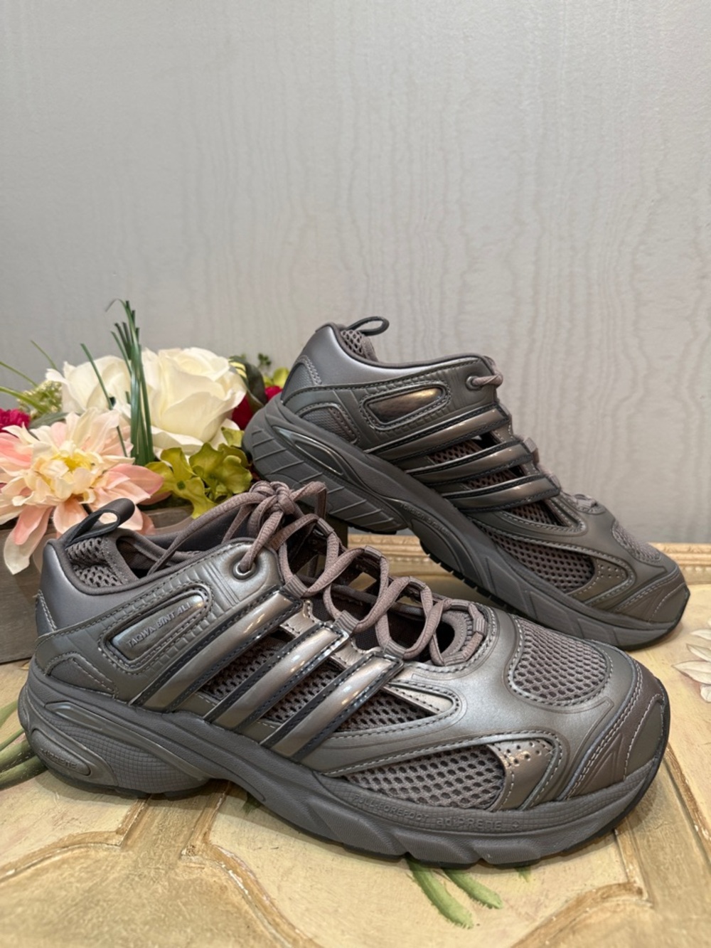 Adidas x Taqwa Bint Ali Adistar Pose Iron Metallic Sneakers Women’s Sz 9.5